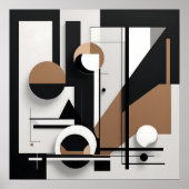 Moderne Geometrische Compositie Poster (Voorkant)