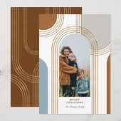 Moderne geometrische concentric Golden Arches 1 Fo Feestdagenkaart (Voorkant / Achterkant)