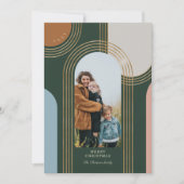 Moderne geometrische concentric Golden Arches 1 Fo Feestdagenkaart (Voorkant)