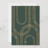 Moderne geometrische concentric Golden Arches 1 Fo Feestdagenkaart (Achterkant)