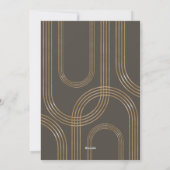 Moderne geometrische concentric Golden Arches 1 Fo Feestdagenkaart (Achterkant)