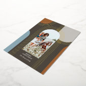 Moderne geometrische concentric Golden Arches 1 Fo Folie Feestdagenkaart (Gedraaid)