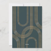 Moderne geometrische concentric Golden Arches 2 fo Feestdagenkaart (Achterkant)
