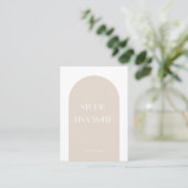 Moderne geometrische Cream Blush Interior Design Visitekaartje (Staand voorkant)