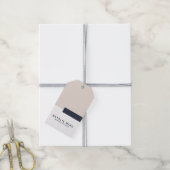 Moderne Geometrische Custom Business of Boutique L Cadeaulabel (Met Touw)