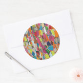 Moderne geometrische deco voor kunst met meerdere ronde sticker (Envelop)
