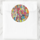 Moderne geometrische deco voor kunst met meerdere ronde sticker (Tas)