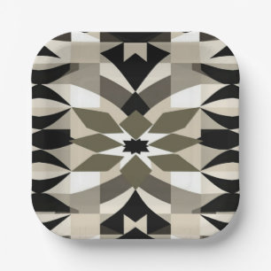 Moderne geometrische decoratieve plaat   Neutraal  Papieren Bordje