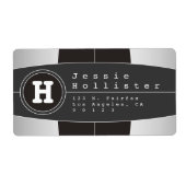 Moderne geometrische designretouradres etiket (Voorkant)