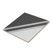 Moderne geometrische diagonale antracite tegeltje (Zijkant)