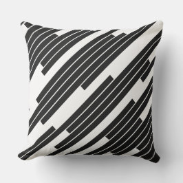 Moderne geometrische diagonale lijnen decoratie buitenkussen