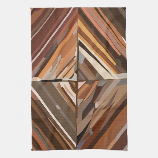 Moderne geometrische diamant achtergrond theedoek (Verticaal)