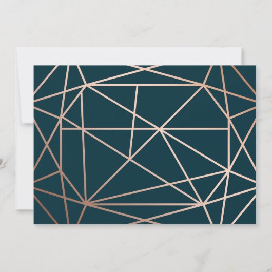Moderne Geometrische Diamant Bruiloft Bewaar de Da Save The Date (Achterkant)