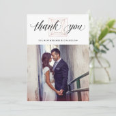 Moderne geometrische diamanten bruiloft Dank u Bedankkaart (Staand voorkant)