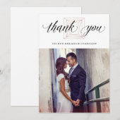 Moderne geometrische diamanten bruiloft Dank u Bedankkaart (Voorkant / Achterkant)