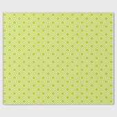 Moderne Geometrische diamanten Lime Green Moroccan Cadeaupapier (Vlak)