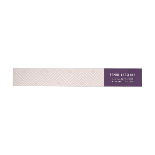 MODERNE GEOMETRISCHE diamanten patroon aubergine b (Individueel)