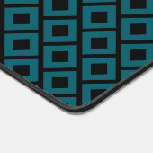 Moderne geometrische diamantpatroon in diep teal bureaumat (Hoek)