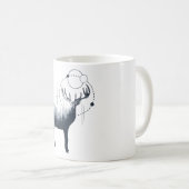 Moderne geometrische dieper bosdubbele blootstelli koffiemok (Voorkant rechts)