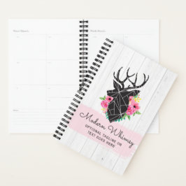 Moderne geometrische dieper- en Shabby-Rozen Rusti Planner