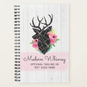 Moderne geometrische dieper- en Shabby-Rozen Rusti Planner (Voorkant)
