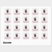 Moderne geometrische dieper- en Shabby-Rozen Rusti Vierkante Sticker (Vel)