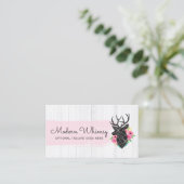 Moderne geometrische dieper- en Shabby-Rozen Rusti Visitekaartje (Staand voorkant)