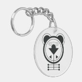 Moderne geometrische drakenzodiak sleutelhanger (Voorkant Links)