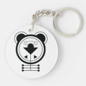 Moderne geometrische drakenzodiak sleutelhanger (Achterkant)