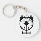 Moderne geometrische drakenzodiak sleutelhanger (Voorkant)