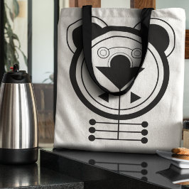 Moderne geometrische drakenzodiak tote bag