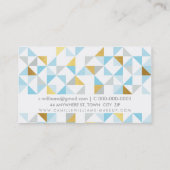 MODERNE GEOMETRISCHE driehoek aztec patroon grijs  Visitekaartje (Achterkant)