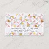 MODERNE GEOMETRISCHE driehoek aztec patroon koraal Visitekaartje (Achterkant)