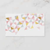 MODERNE GEOMETRISCHE driehoek aztec patroon koraal Visitekaartje (Achterkant)