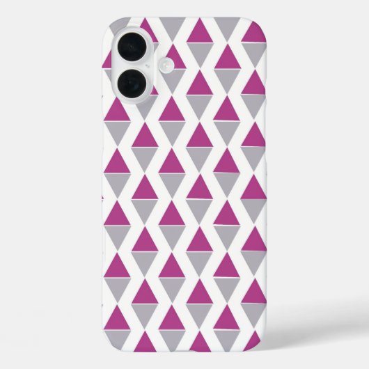 Moderne Geometrische Driehoek Patroon iPhone Case (Achterkant)