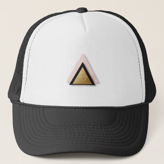 Moderne Geometrische Driehoek Trucker Hoed – Minim Pet (Voorkant)