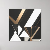 Moderne Geometrische Driehoeken Art Deco Canvas Afdruk (Voorkant)