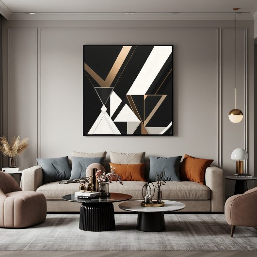 Moderne Geometrische Driehoeken Art Deco Poster
