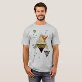 Moderne geometrische driehoeken en Abstracte vorme T-shirt (Voorkant volledig)