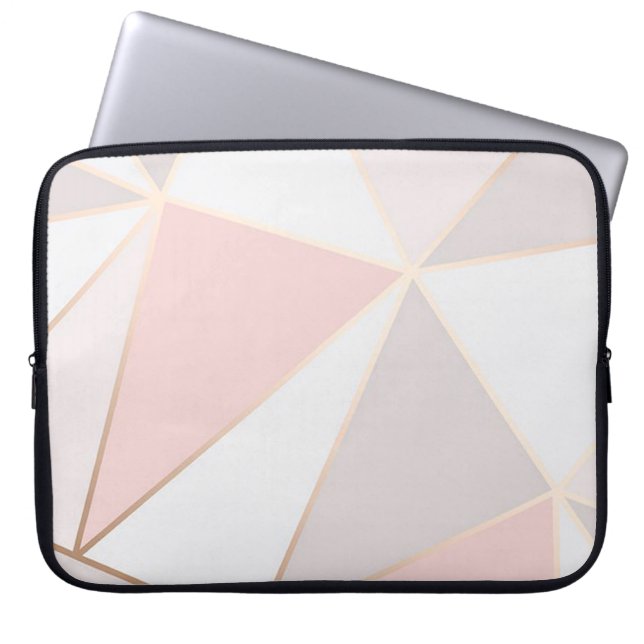 Moderne geometrische driehoeken laptop sleeve (Voorkant)