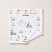 Moderne geometrische driehoeken naadloos patroon bad handdoek (Wasdoekje)