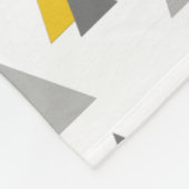 Moderne geometrische driehoeken Patroon grijs en g Fleece Deken (Hoek)
