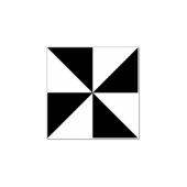 Moderne geometrische driehoeken Square Art Craft D Rubberstempel (Afrduk)