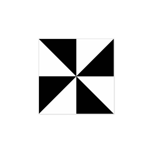 Moderne geometrische driehoeken Square Art Craft D Rubberstempel (Afrduk)