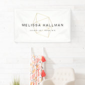 Moderne geometrische edelsteen spandoek (Insitu)