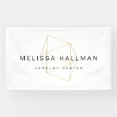 Moderne geometrische edelsteen spandoek (Horizontaal)