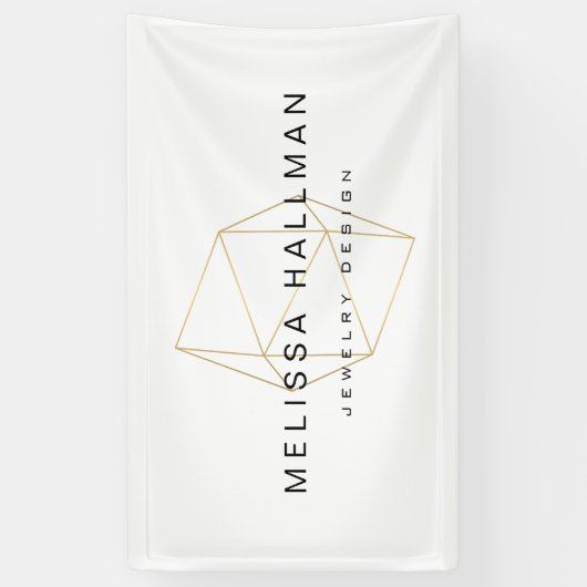 Moderne geometrische edelsteen spandoek (Verticaal)