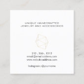 Moderne geometrische edelsteen vierkante visitekaartje (Achterkant)