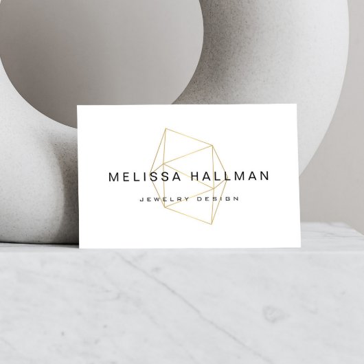 Moderne geometrische edelsteen visitekaartje