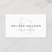 Moderne geometrische edelsteen visitekaartje (Voorkant)